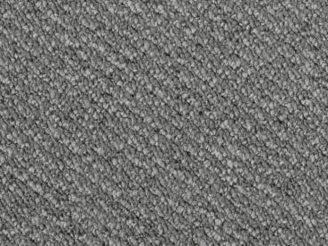 Rechteckige Draufsicht vom Vorwerk Telma Teppichboden in dunkelgrau – kontrastreicher Teppich für moderne Raumwirkung